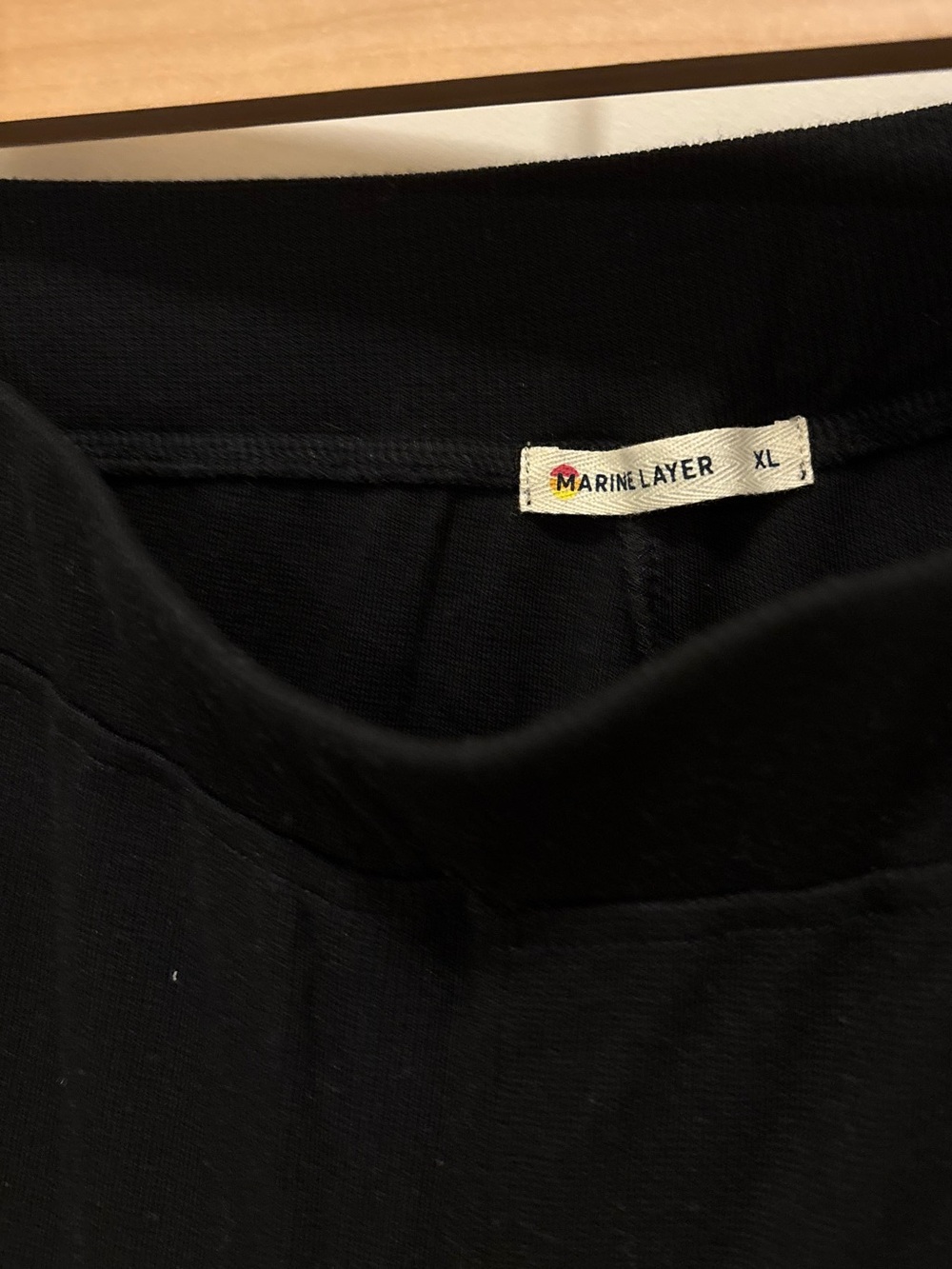 Marine Layer Black Straight Leg Pants